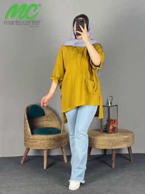 شومیز مانتویی دخترانه تابستانه کد 1930