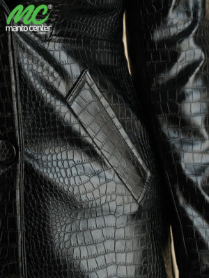 پالتو پاییزه زنانه چرمی کد 1993 (ئاگرین)