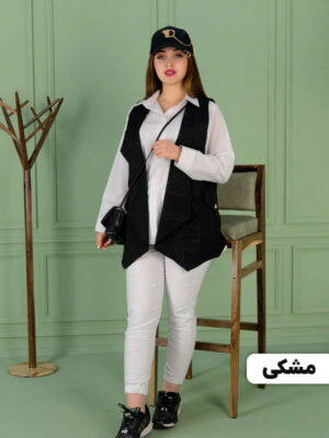 مانتو ژاکارد جلیقه دار کد 2372 به خشین