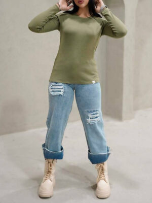 بلوز یقه گرد 4004