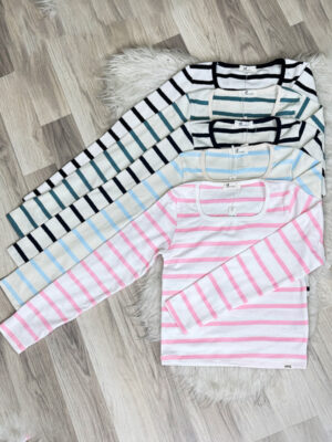 Striped knit adobe crop top1