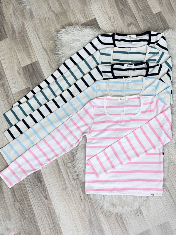 Striped knit adobe crop top1