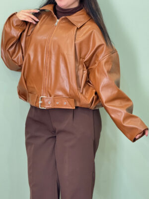 Shirley waisted leather jacket3