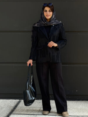 Aftab Yarn Coat Lamer Wove1