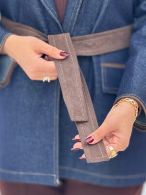 Suede blend denim 5