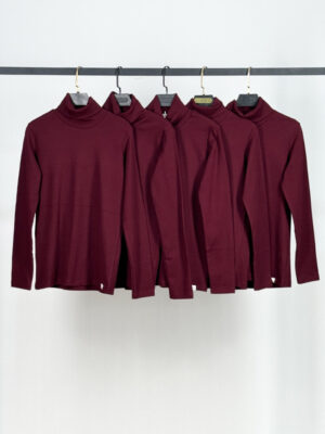 Knitted turtleneck blouse3