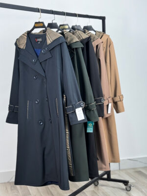 پرادا پشت بلند کلاه دار چهارخانه 10198