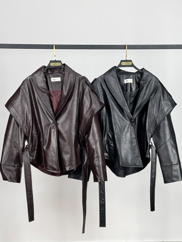 چرم استین دو تیکه 10153 1 Two-piece leather jacket3