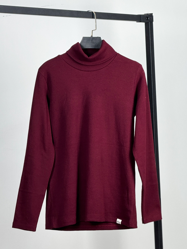 Knitted turtleneck blouse1