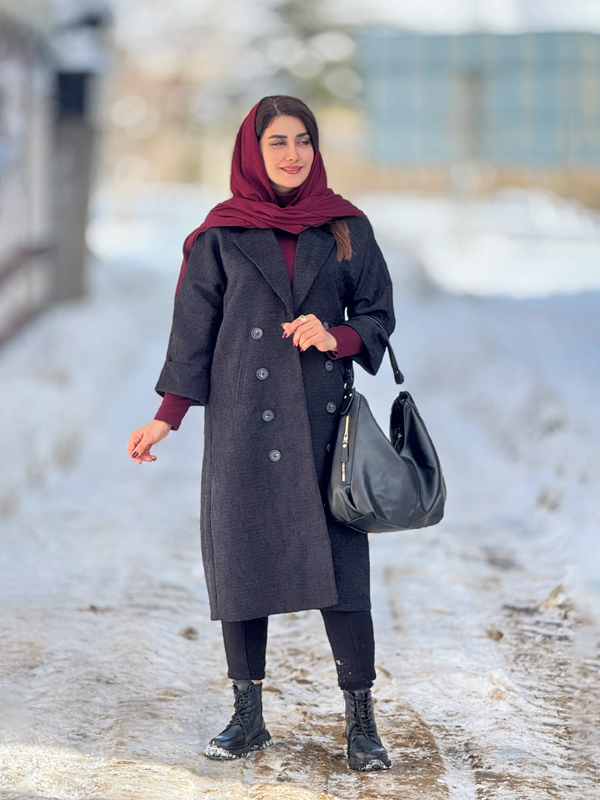 پالتو 6 دکمه پاکتی بلند 10204 1 Long pocket coat2