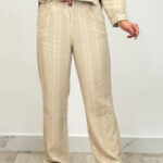 Straw half-bag pants 4