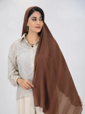 شال پلیسه برشکا 3027 آجری