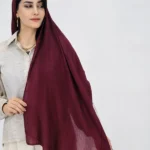 شال پلیسه برشکا 3027 زرشکی
