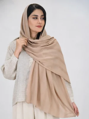 شال پلیسه برشکا 3027 کرم