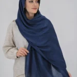شال پلیسه برشکا 3027 سرمه ای