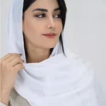 شال پلیسه برشکا 3027 سفید