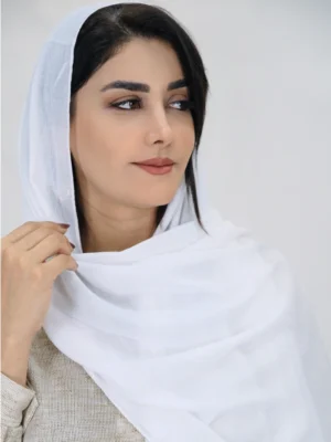 شال پلیسه برشکا 3027 سفید