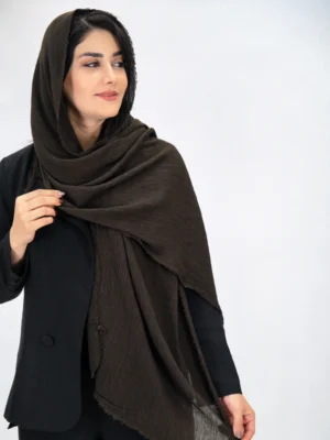 شال پلیسه برشکا 3026 قهوه ای