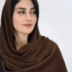 شال پلیسه برشکا 3026 شکلاتی