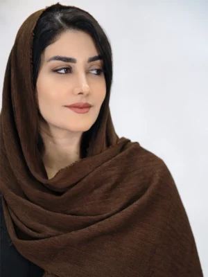 شال پلیسه برشکا 3026 کاکائویی