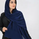 شال پلیسه برشکا 3026 سرمه ای