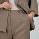 Loose Cropped Coat and Pants Set3