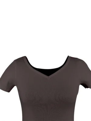 کراپ تیشرت آستین کوتاه دلبری مدل 4042