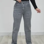 شلوار جین واید 2074 طوسی رنگ