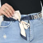 شلوار واید جین 2075 با کمربند دیور