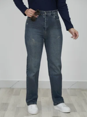 شلوار واید جین 2075 سرمه ای