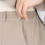 ست کراپ کت و شلوار دخترانه 10307 نسکافه ای جذاب