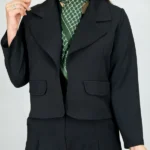 ست کراپ کت و شلوار دخترانه 10307 رنگ مشکی