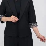 کت آستین پلنگی 10269 مشکی