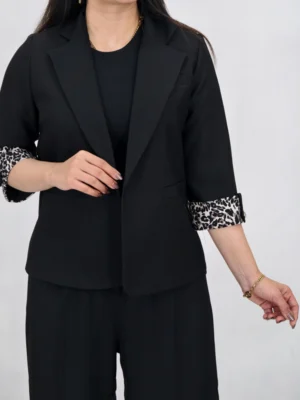 کت آستین پلنگی 10269 مشکی