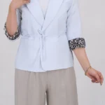 کت آستین پلنگی 10269 آبی