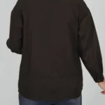 شومیز سیلک مانتویی 10305 قهوه ای تیره