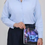 شومیز کنفی 10304 تنخور آبی