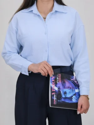شومیز کنفی 10304 تنخور آبی