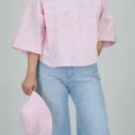 ست شومیز و کلاه الو 10362 صورتی