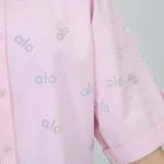 ست شومیز و کلاه الو 10362 آستین صورتی