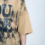 ست تیشرت شلوار 10363 آستین نسکافه ای