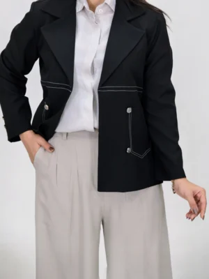 کت مشکی مزونی 10379