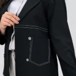 کت مشکی مزونی 10379 جیب