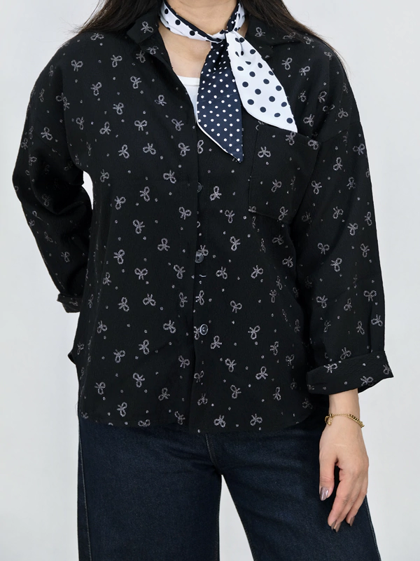 شومیز پاپیون 10354 مشکی