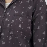 شومیز پاپیون 10354 نمای جلو قهوه ای