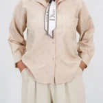 شومیز پاپیون 10354 کرم