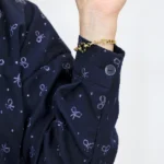 شومیز پاپیون 10354 آستین سرمه ای