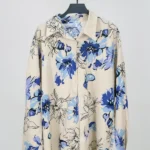 شومیز ایتالیایی گلدار 10341 نمای جلو کرم