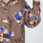 شومیز ایتالیایی گلدار 10341 آستین