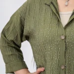 شومیز گره ای نگین دار 10323 نمای جلو